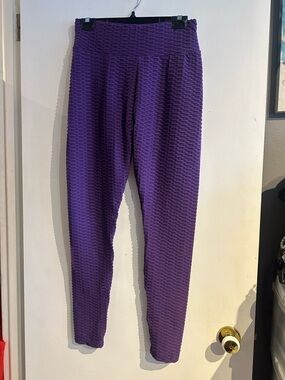 Purple Textured High-Waist Leggings!!! Juniors Size XXL- Adult Small